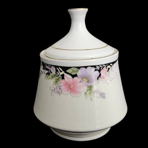 Imperial’s Fine China Universal Pink Floral Creamer & Sugar Bowl Set - Picture 5 of 11